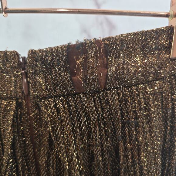 Anthropologie Skirt Womens XS 0 Midi Sparkle Shimmer Metallic Maeve Capri Pants - Picture 14 of 16